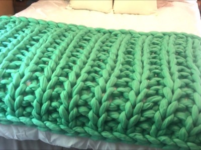 How to Hand Knit a Giant Merino Blanket, Ribbing pattern