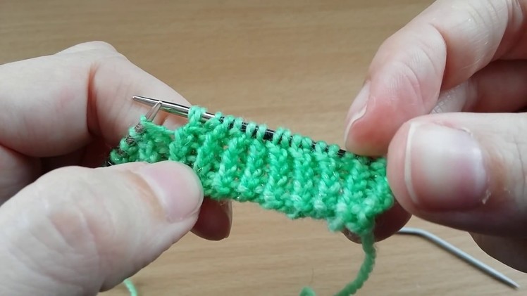 How to knit 1.1 cables without a cable needle