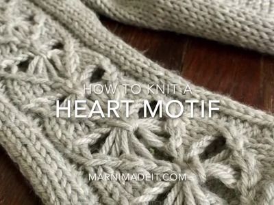 How to knit a heart motif