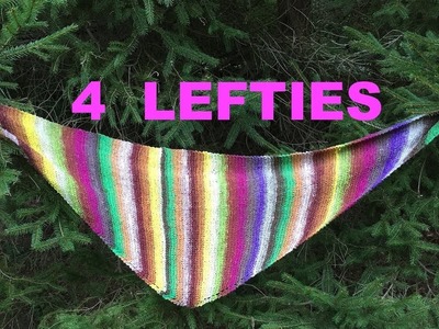 How To Knit SIMPLE & EASY Triangular Scarf (4 Lefties)