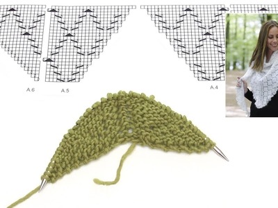 How to knit the shawl after A.3, A.4, A.5 and A.6 in DROPS 179-32