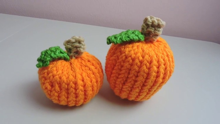 How to Loom Knit a Pumpkin