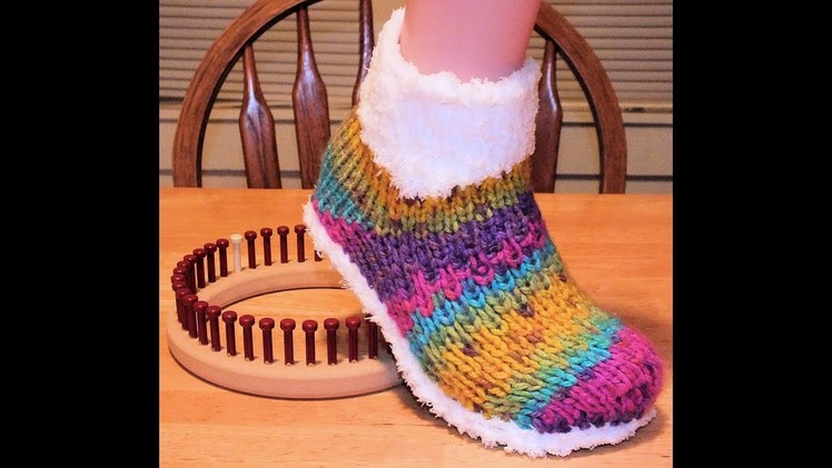How to Loom Knit Ice Booties