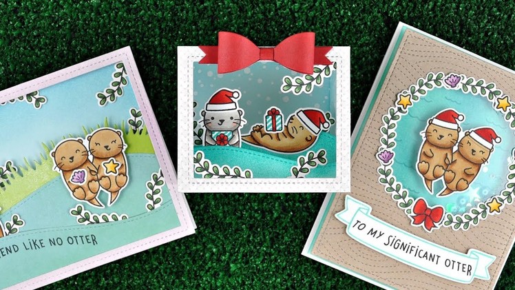 How to make 3 Christmas like No Otter cards