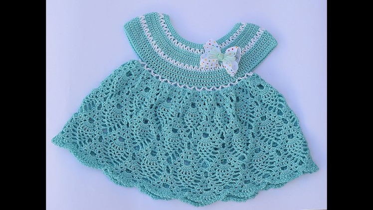 How to make a girl dress to crochet stitch pineapples