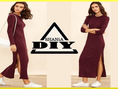How to Make a Long Sleeve Dress with Slits on the sides || SHANiA