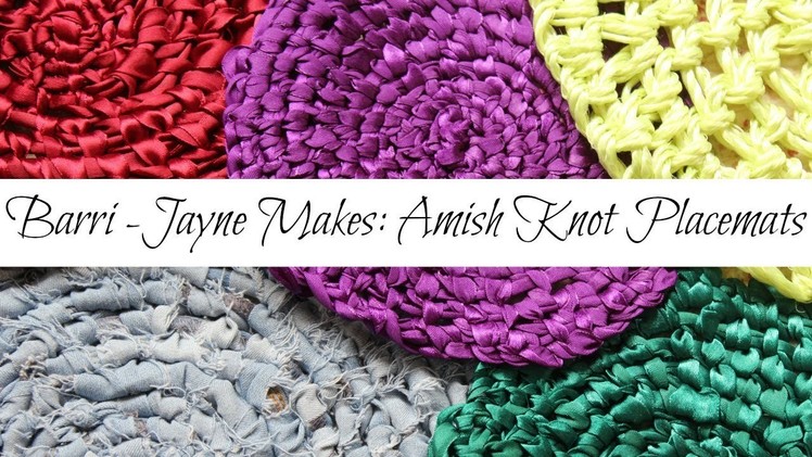How to make Amish knot Trivets.Placemats (toothbrush rag rug)- Tutorial
