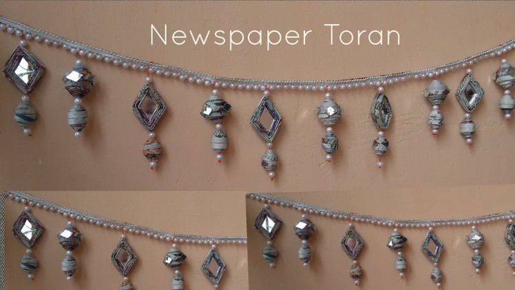 How to make an Amazing Newspaper Toran ll Wall hanging decor