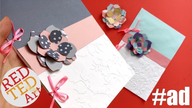 How to make an Embossed Notebook & Paper Flower with the Big Shot Foldaway by Sizzix (Sponsored)
