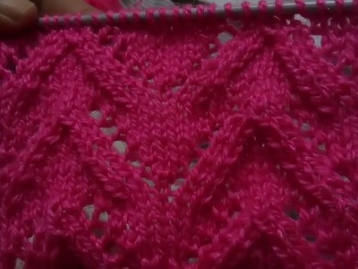 How to make || Chevron || Knitting pattern || New design by Knitting lessons || Knitting design #80