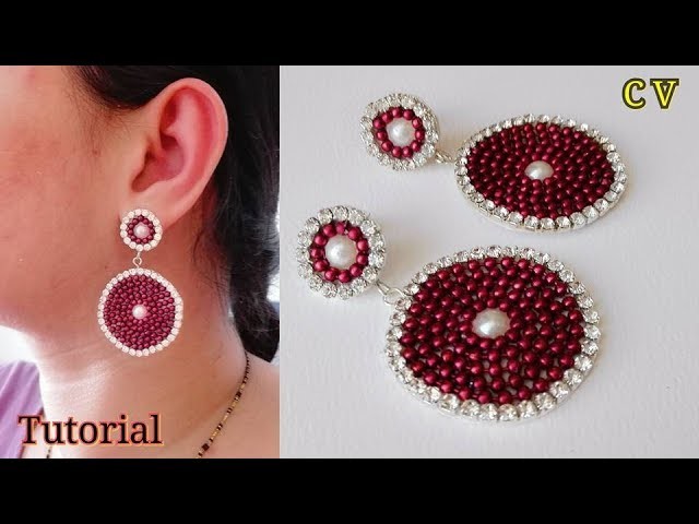 How To Make Designer Earrings. How To Make Paper Earrings. Paper Jewellery Making.DIY