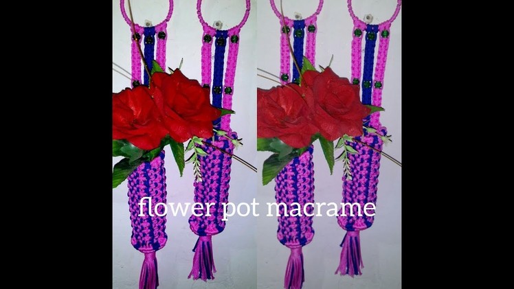 How to make . flower pot macrame . at home .beautiful design