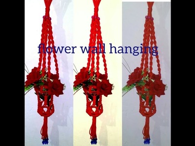 How to make . flower wall hanging.macrame. at home beautiful design