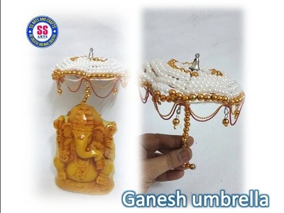 How to make Ganesh Umbrella with pearls.Ganesh Chaturthi special pearls umbrella