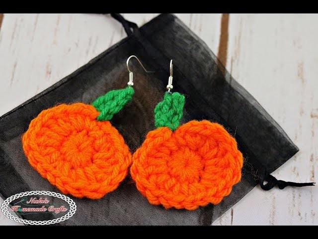 How to make Mini Pumpkin Earrings - Free Crochet Pattern