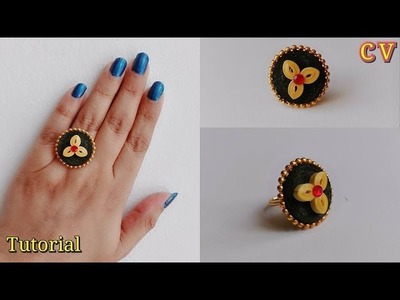 How to Make Quilling Finger Ring. Tutorial. Beginners. Design 9
