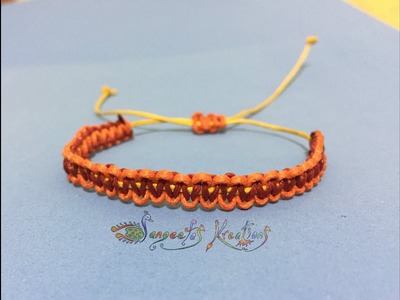 How to make Rakhi.Bracelet  with jute thread at home. Rakhi Special Part - 4