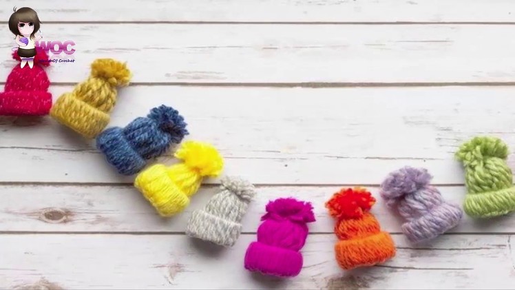 How To Make Small Caps From Yarn | DIY | Woolen Thread Crafts