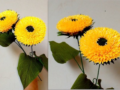 How to make Teddy Bear Sunflower. Helianthus Annuus Teddy Bear (flower# 201)
