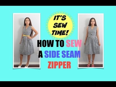 HOW TO SEW A SIDE SEAM ZIPPER ON A DRESS