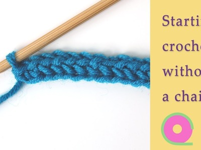 How to start crochet  without a chain. Chainless foundation. Foundation single crochet