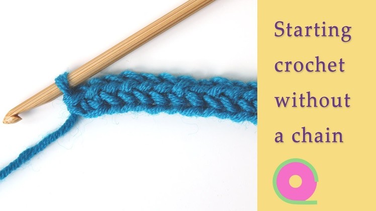 How to start crochet  without a chain. Chainless foundation. Foundation single crochet