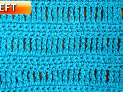 Lacy Crochet Stitch 4 - Left Handed Crochet Tutorial