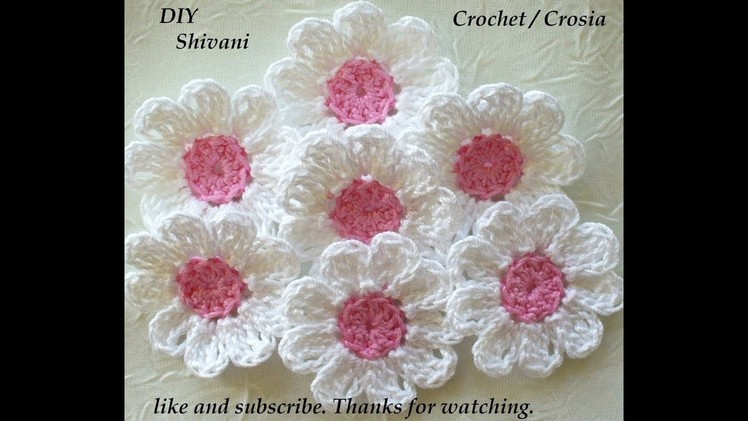 Learn how to make flower with crochet | crosia at home, step by step