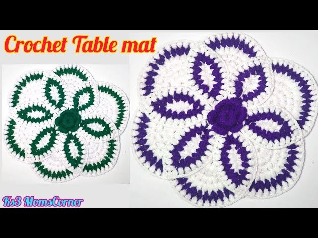 Make Awesome Crochet Table Mat | How to make Crochet Table mat. Thal Posh step by step in हिन्दी