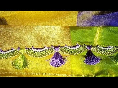 New Krosha saree kuchu design 3 || New crochet saree kuchu 3 || New Krosha saree kuchulu 3