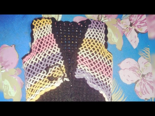 New multi colour crochet sweater design