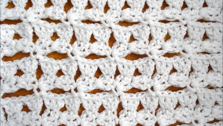 Ninja Stars Crochet Stitch - Right Handed Crochet Tutorial