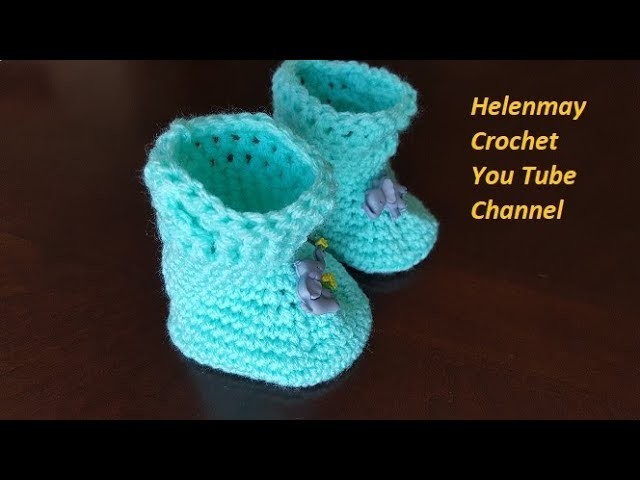 Quick Easy Beginner Perfect Crochet Baby Braided Cable Booties Part 1 of 2