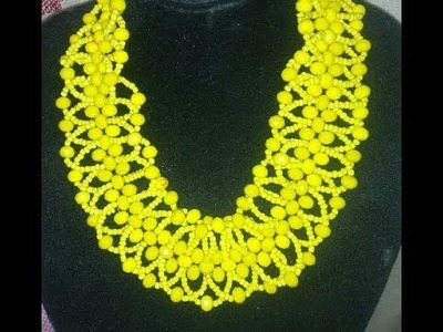 The tutorial on how to make this beautiful yellow necklace bead