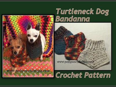 Turtleneck Dog Bandanna Crochet Pattern