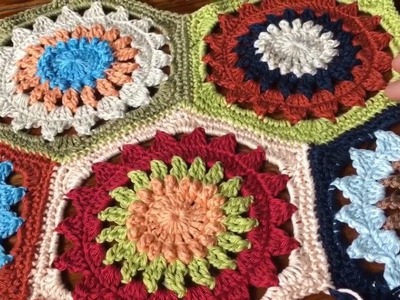 Whip Stitch Join for Hexagons - tutorial joining method motifs easy crochet join use your hook