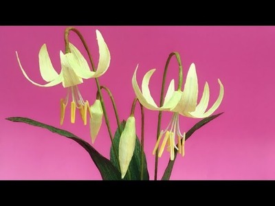 ABC TV | How To Make Erythronium Grandiflorum Paper Flower From Crepe Paper - Craft Tutorial