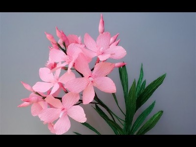 ABC TV | How To Make Nerium Oleander Paper Flower From Crepe Paper - Craft Tutorial