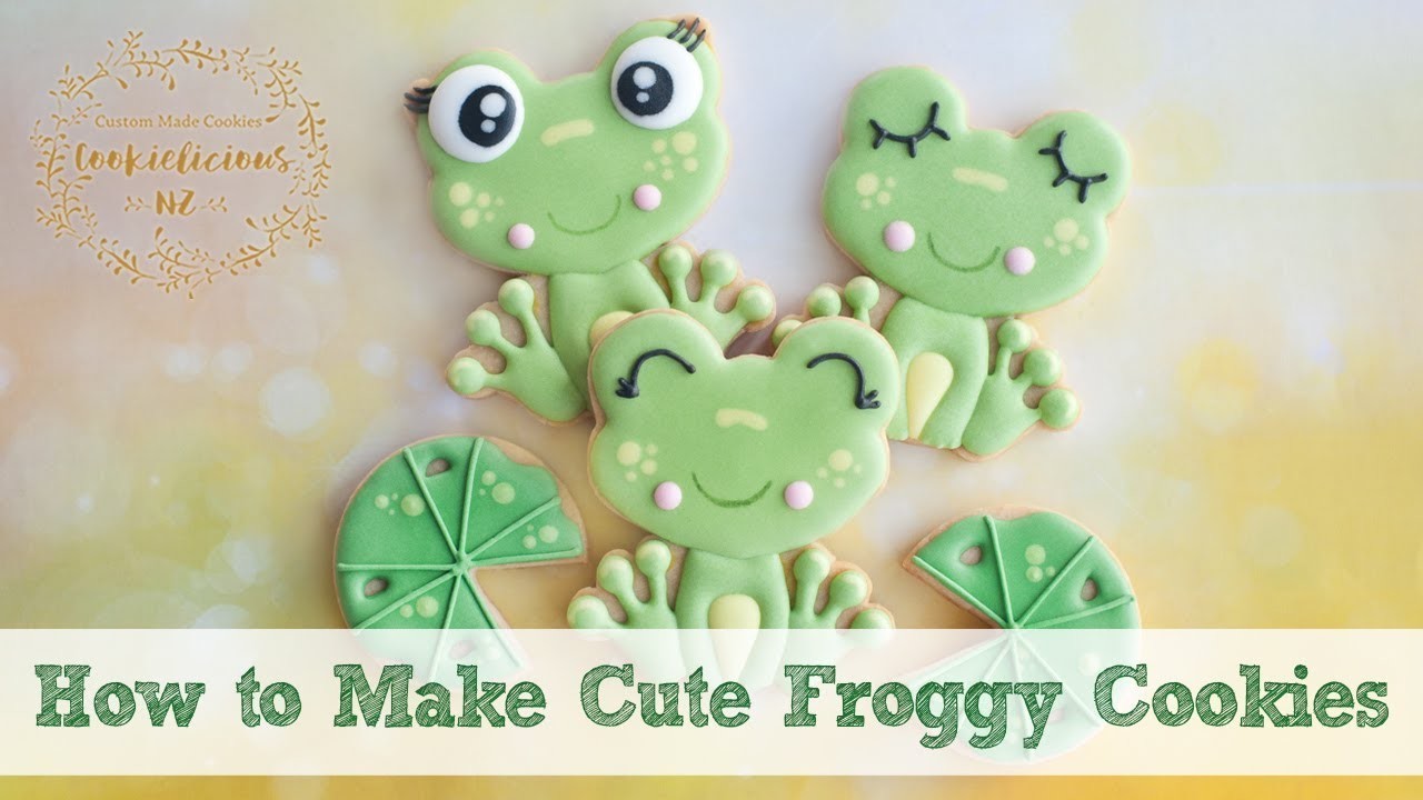 ADORABLE FROG COOKIES - How to make cute froggy cookie tutorial