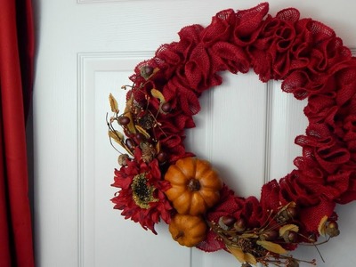 DIY Fall Burlap Wreath | How to Make a Burlap Wreath | The Sweetest Journey