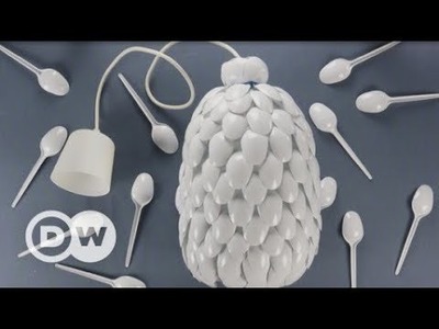 DIY - How to make a lamp with plastic spoons