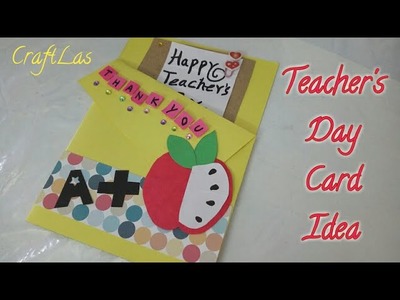 DIY Teacher's Day Card Making Idea | Teacher's Appreciation Card | How To | CraftLas