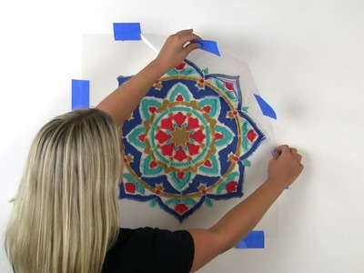 Easy Home Decor DIY : How to Create a Mandala with a Wall Stencil