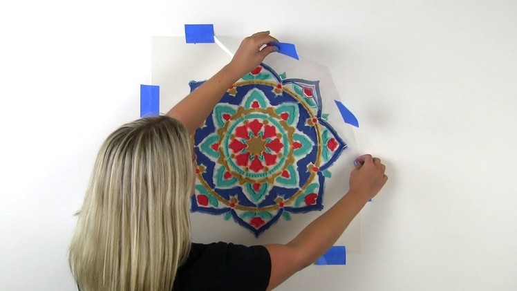 Easy Home Decor DIY : How to Create a Mandala with a Wall Stencil