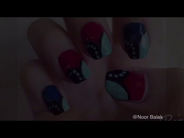 Easy Nali Art Designs! #8 - How To: Tricolor Mosaic Nalis Tutorial