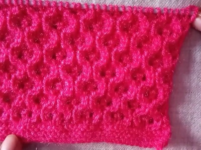 Easy Single Color Knitting Design No.66 |Hindi