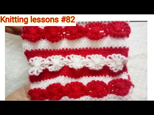Flowers In a Row || Ornamental Stitch || Knitting design || Sweater Design || by Knitting lessons