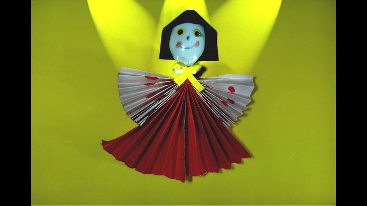 Homemade doll | How to Make Amazing Dancing Doll from plastic spoon | Diy paper craft by TrendyCraft