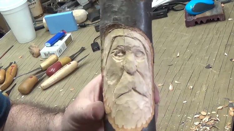 How to Carve a Wood Spirit With Hand Tools Part 4