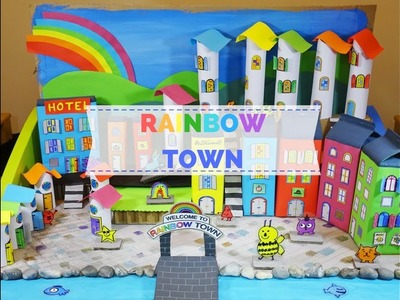 How to Create a Recycled Rainbow Town With Kids